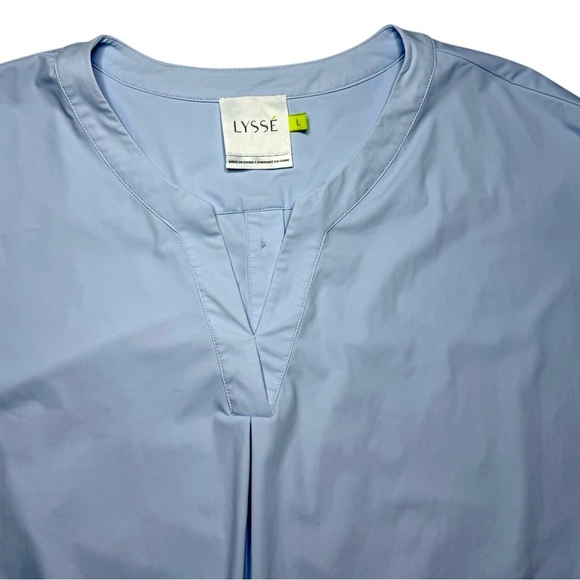 Lysse Powder Blue Must Have Tee Blouse Top Size Large - Picture 4 of 4